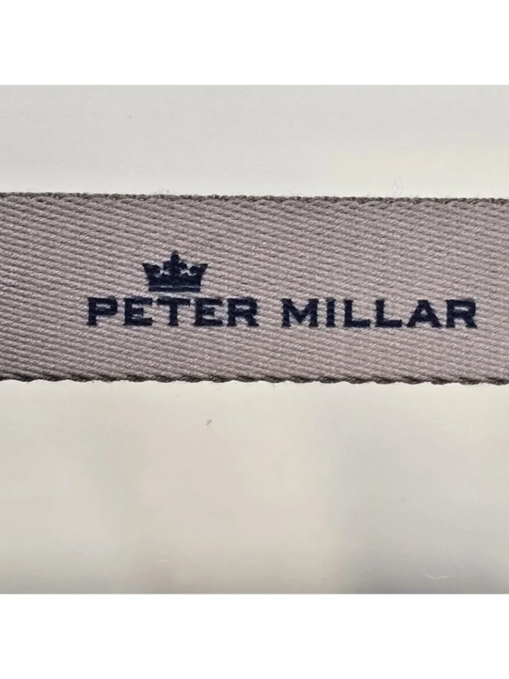 Peter Millar Canvas Leather Belt Sz 38 Embroidered The Boca Raton Club Logo NOS